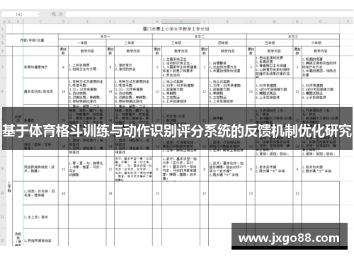 基于体育格斗训练与动作识别评分系统的反馈机制优化研究